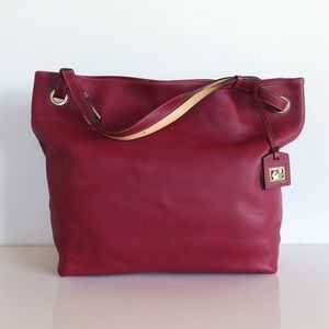 Dooney & Bourke Red Portofino Grommet Sac